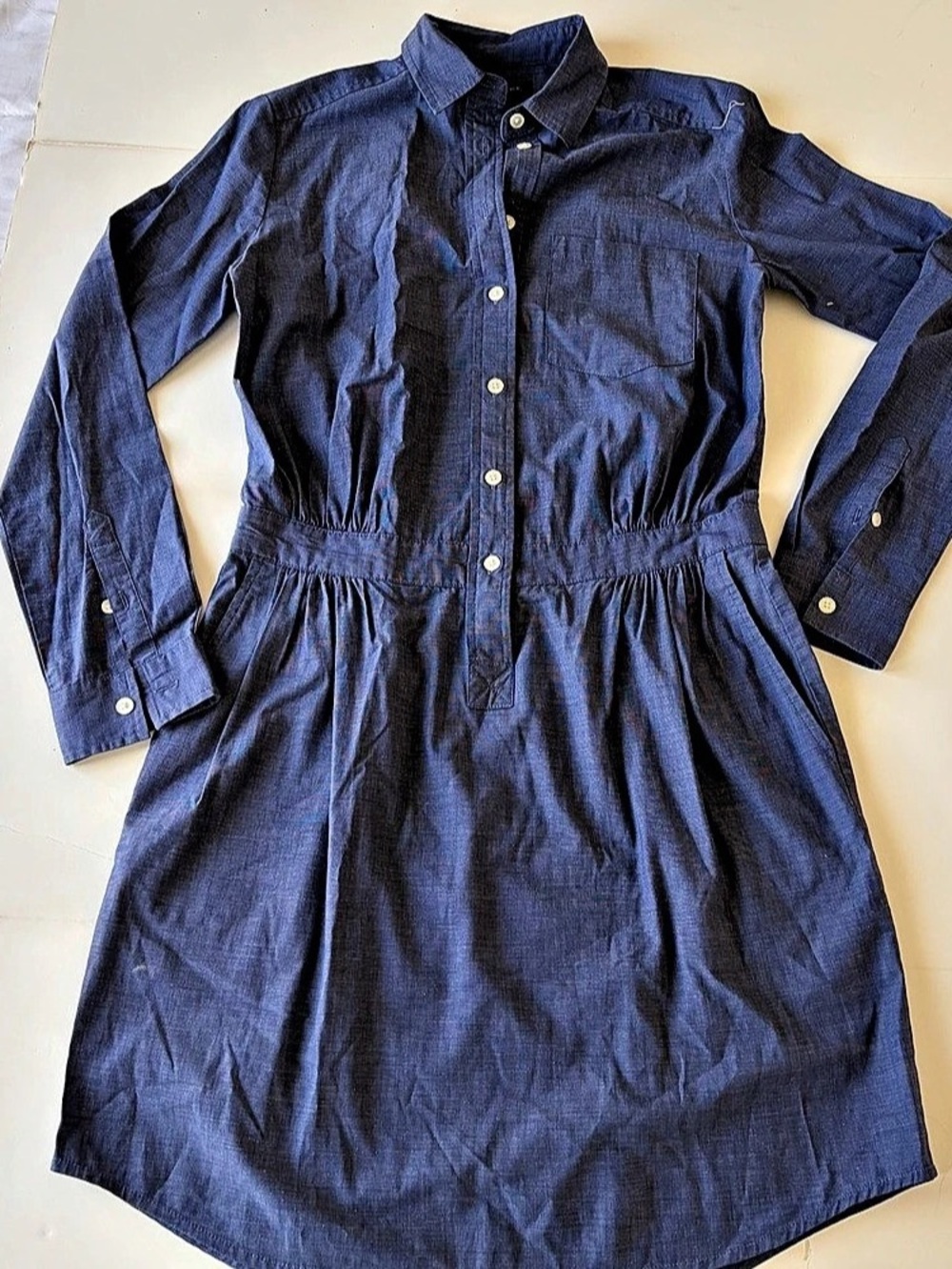 Banana Republic Women's Shirt Dress in Blue Size 0 Like New